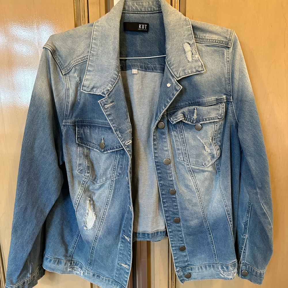 Blue jeans stretch jacket